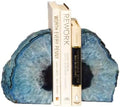 JIC Gem Heavy Blue Agate Geode Bookends Anti-Slip Rubber Pads Decor 6-8 lbs by JICGem%C2%AE