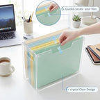 Novabright 1 Pack Acrylic File Organizer, Letter, 12.2"L x 5.51"W x 9.84"H - Image 4