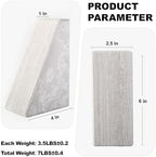 Marble Bookends for Heavy Books, Decorative Book Ends for Shelves, Durable and Heavy-Duty Bookends for Hardback Book & CDS, Off-White Unique Books Stopper & Holder, Set of 2 - Image 7