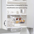 vacane Compact-depth Under Shelf Basket Organizer, Under Shelf Storage Drawer Pull Out, Under Cabinet Basket Hanging Holder for Cupboard Cabinet Pantry Kitchen, Add-on Space Saver - Image 3