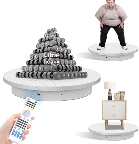 23.6In Remote Large Motorized electric turntable Rotating platform Photography Turntable Motorized lazy susan Base giratoria para for Photography,3D Scanner,Heavy duty display(Load Range:220~500lbs) by ComXim