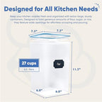 Chef's Path Extra Large Airtight Flour and Sugar Storage Containers with Lids, Set of 2, 6.5L Pantry Canisters for Bulk Flour and Sugar Storage - Transparent - Image 4