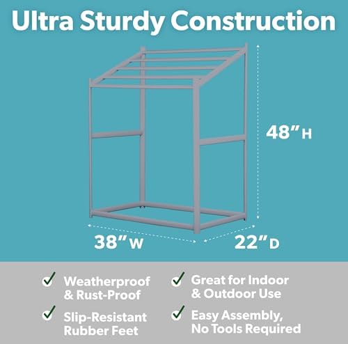 Coast Modern Pool Towel Rack – Choose Your Color - Outdoor & Indoor 5 Beach Towel PVC Drying Rack - Image 2