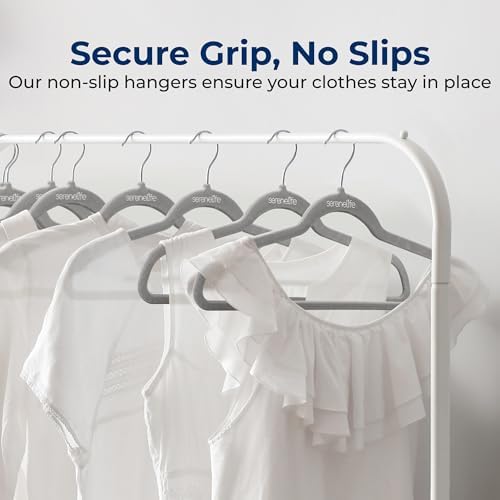 SereneLife Velvet Hangers – 150 Pack, Slim & Space Saving for Closets - Image 3