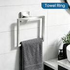VELIMAX Brushed Nickel Towel Bar, SUS304 Stainless Steel Bathroom Hardware Set, Towel Racks for Bathroom Wall Mounted, 24-Inches - Image 4