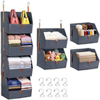 4-Tier Modular Sturdy Hanging Closet Organizer, Heavy-Duty Detachable Clothes Hanging Shelves with Reinforced Zippers and 8 Durable Hooks, Hanging Camper Organizer for Bedroom, RV, Nursery by Unknown