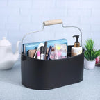Alpha Living Home 4 Compartment Metal Flatware Caddy Silverware & Condiment Holder Cutlery Organizer Flatware Organizer - Perfect for Kitchen, Dining, and Picnics (Black) - Image 3