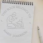 Custom Made Return Book Seal Press - Hybrid Praying Man Design | Personalized Home Library Paper Embosser for Islamic School Teachers | Customized Seal Press for Books, Documents, and Certificates - Image 6
