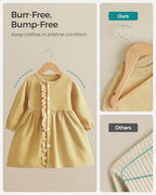 SONGMICS Baby Hangers 20 Pack, Kids Wooden Hangers for Children's Clothes - Image 3