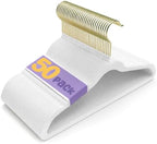 Flottian 50 Pack Baby Velvet Hangers Kids 11",Baby Hangers with Gold Hook by Flottian