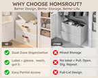 Homsorout Extra Large Storage Bins - Blanket Fabric Storage Boxes with Lids - Image 4
