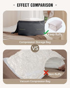Eachy 3-Pack Comforter Storage Bag Blanket Storage Bags, 68L Compression Bags for Blanket Comforter, Ultra Space Saving Self Compression Organizer - Image 4