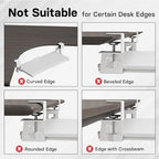 BONTEC Under Desk Keyboard Tray, Pull-Out Keyboard & Mouse Platform - Image 3