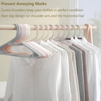 Plastic Hangers, Short Neck Hangers for Clothes, Z-Shape Shirt Hanger for Men 16.5", Flat Space Saving Blouse Hanger for Adults Suit, Hoody, Dress, Small Necked Clothing, Percha de Plástico White 20 - Image 6