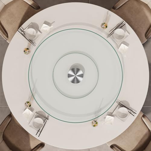 Lazy Susan 30.7 inch Glass Turntable Dining Table Large Round Serving Plate Tabletop Rotating Tray with Swivel Assist System Silent & Smooth Spin (78cm / 30.7in) - Image 2