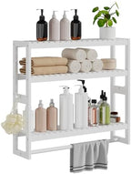 RRX Bathroom Shelf Storage Organizer, Shelf 3-Tier Adjustable Layer, White by RRXHome
