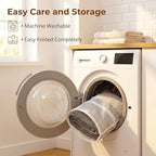 OIASKET 108L Cotton Rope Storage Basket for Living Room and Bedroom 25"x16"x16" Woven Laundry Basket, Heavy Duty Bin for Blankets, Pillows & Toys, Pet-Safe & Scratch-Free, Brown and Black - Image 5