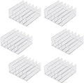 6Pack Acrylic Mail Organizer for Desktop, 5 Slot Clear Mail Sorter by Halyuhn