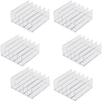 6Pack Acrylic Mail Organizer for Desktop, 5 Slot Clear Mail Sorter by Halyuhn