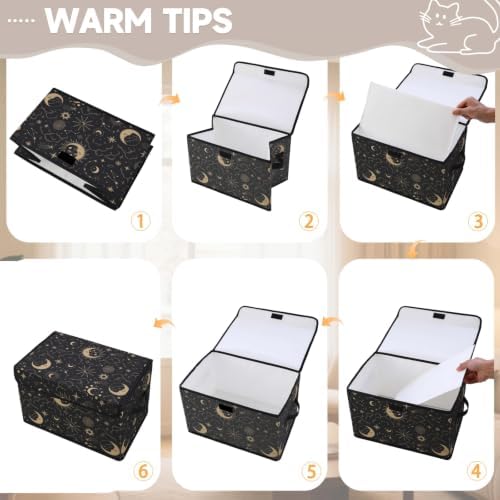 Fabric Storage Bins with Lids,Under Bed Storage Containers 3Pack - Image 3