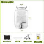 1 Gallon Drink Dispenser with Spigot 18/8 Stainless Steel – Airtight & Leakproof Glass Sun Tea Jar with Anti-Rust Lids, Beverage Dispenser for Parties - Laundry Detergent Holder - Image 5