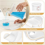 Homde Clear Laundry Detergent Dispenser: Reusable 3+2 Pack with Lids - Image 3