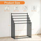 Honiter Towel Racks for Bathroom, 5 Tier Wide Towel Drying Rack Outdoor, Free Standing Towel Rack, Pool Towel Blanket Stand and Display Rack for Oversized Bath Towels - Image 4