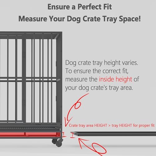 Dog Crate Tray Replacement,46.8-Inch Reinforced Chew-Resistant Pan - Image 2