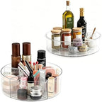 Lazy Susan Organizer 10in+12in 2Pcs Clear Rotating Tray 360° Turntable for Pantry Fridge Cabinet Kitchen Bathroom Storage，Spice Organization，Kitchen Condiment Organizer by Unknown