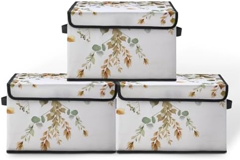 Stackable Clothes Storage Bins with Lids 3 Pack by BestSellers