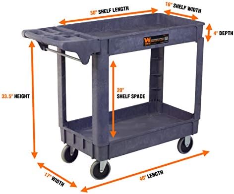 WEN Service Utility Cart, 500-Pound Capacity, 40 x 17-Inch - Image 2