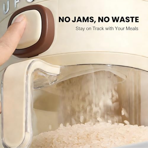 UFORU Rice Dispenser 23-25 LB,Airtight Storage Container,Measuring Cup - Image 6