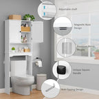 RRX Over The Toilet Storage Cabinet, Bathroom Above Organizer (Pure White) - Image 4
