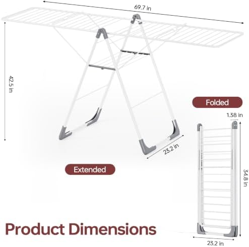 APEXCHASER Clothes Drying Rack, Large Capacity Drying Rack Clothing - Image 2