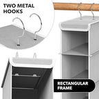 Simple Houseware 2 Pack 10 Shelves Hanging Shoe Organizer, Gray - Image 5