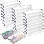 Gueevin 24 Pcs Pencil Box Clear Plastic Pencil Case, Gray by Gueevin