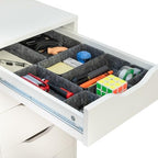 Rajas Goods Drawer Organizer Compatible with Ikea Alex Drawer Unit, 10-Piece Modular Felt Tray Organizer Set, Perfect Fit (Dark) by Unknown