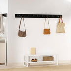 SKOLOO Wall Mounted Coat Rack 38", 10 Hooks, Bamboo, Shaker Style, Black - Image 3