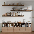 ROGMARS 60 Inches Long Walnut Floating Shelves - Image 4