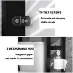 Homykic Over The Toilet Storage, 3-Tier Bamboo Bathroom Shelf, Black - Image 5