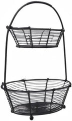 Gourmet Basics by Mikasa Tulsa Fruit Metal Storage Basket, 2-Tier - Image 7