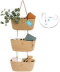OrganiHaus Over the Door Organizer, Woven Rope Hanging Baskets, 3-Tier by OrganiHaus
