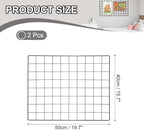 PATIKIL Wire Grid Panels Gridwall Panel 20" x 16" Black 2Pcs - Image 2