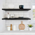 Sorbus Floating Shelves for Wall Storage (35 Inch, 2 Pack, Black) - Image 2