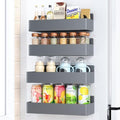 Mystozer Magnetic Spice Rack for Refrigerator Grey, 4 Pack by Mystozer