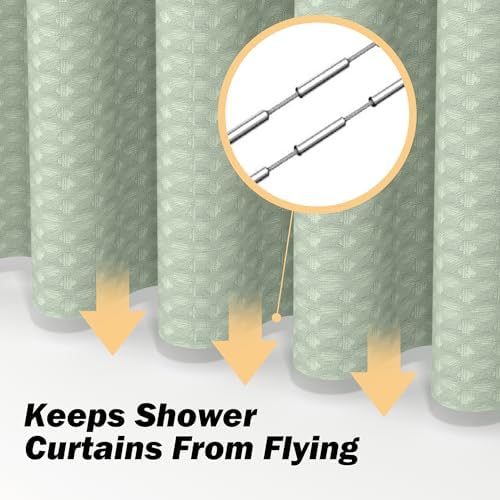 25 PCS Green Bathroom Accessories Set丨Shower Curtain Bathroom Accessory - Image 6