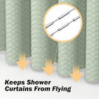 25 PCS Green Bathroom Accessories Set丨Shower Curtain Bathroom Accessory - Image 6