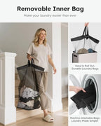 SOLEDI 100L Laundry Hamper with Lid, Large Collapsible Laundry Basket - Image 4