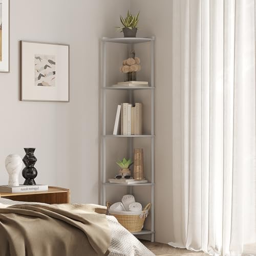 SUNMORY 5 Tier Corner Shelf, 65" Tall Corner Shelves for Living Room Decor - Image 5