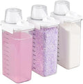 Sandmovie 3 Packs Laundry Detergent Dispenser, 78 Oz Clear Plastic Laundry Soap Containers with Scale by Sandmovie